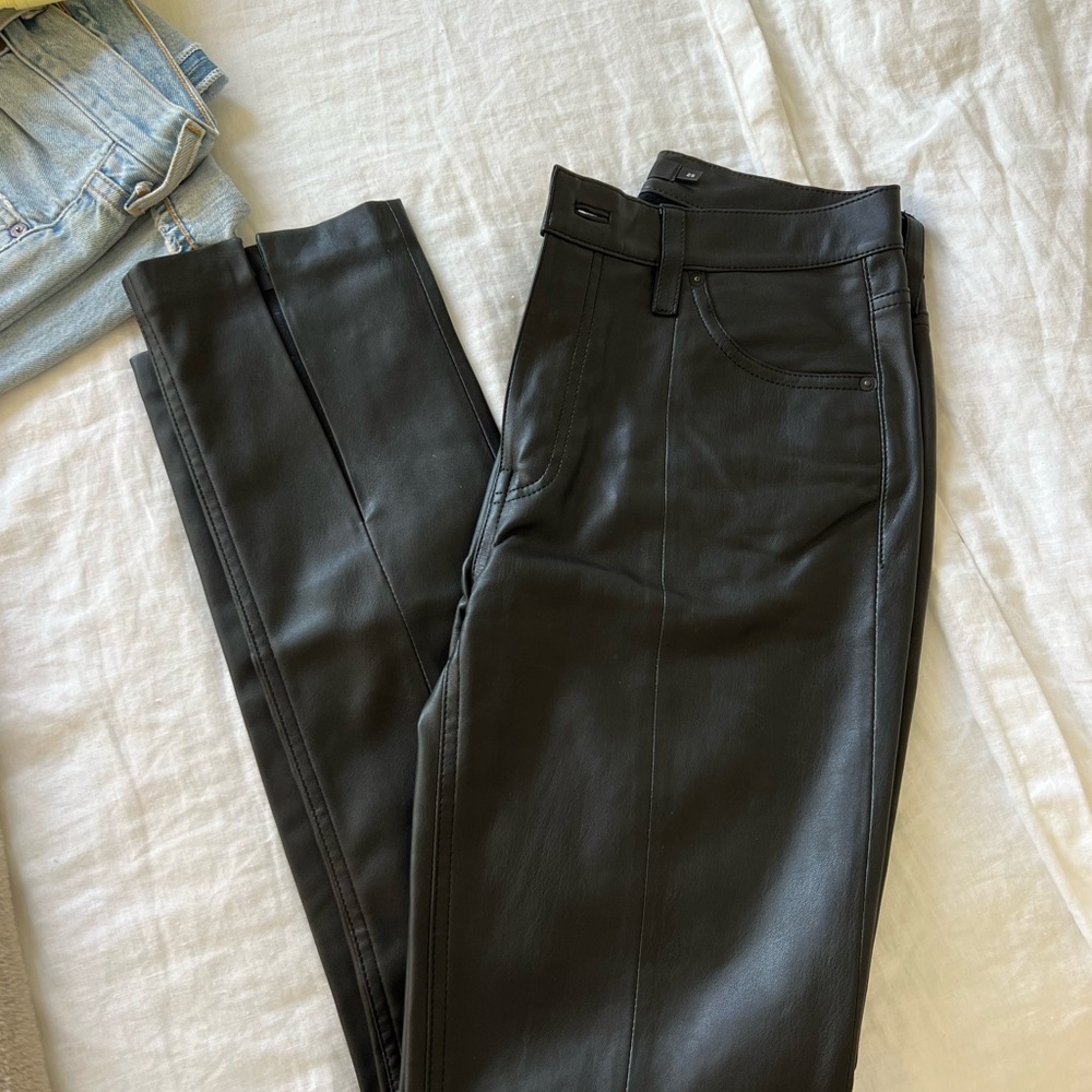 Hudson Black Leather Pants